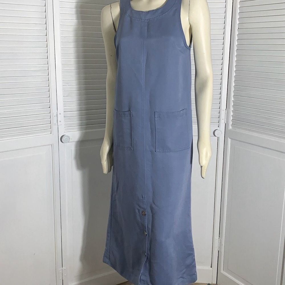 NWT Vintage Blue‎ Gray Sleeveless Dress MATCH USA Size P